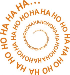 ho ho ha ha ha spiral red - Corporate Laughter Yoga Training & Workshop Specialists in the UK | Corporate Wellness & Workplace Wellbeing Programmes, Trainings & Workshops in London UK with Laughter Yoga Expert Lotte Mikkelsen