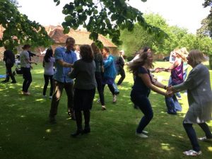 2016 05 26 Lymphoma Association Double Handshake Laughter - Corporate Laughter Yoga Training & Workshop Specialists in the UK | Corporate Wellness & Workplace Wellbeing Programmes, Trainings & Workshops in London UK with Laughter Yoga Expert Lotte Mikkelsen