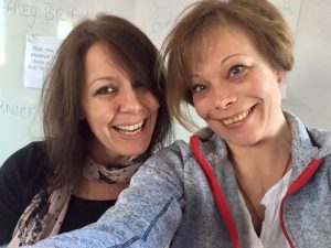 heidi and lotte - Corporate Laughter Yoga Training & Workshop Specialists in the UK | Corporate Wellness & Workplace Wellbeing Programmes, Trainings & Workshops in London UK with Laughter Yoga Expert Lotte Mikkelsen