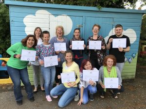 2018 05 Day 2 Laughter Yoga Leader Training St Albans Group 01 - Corporate Laughter Yoga Training & Workshop Specialists in the UK | Corporate Wellness & Workplace Wellbeing Programmes, Trainings & Workshops in London UK with Laughter Yoga Expert Lotte Mikkelsen