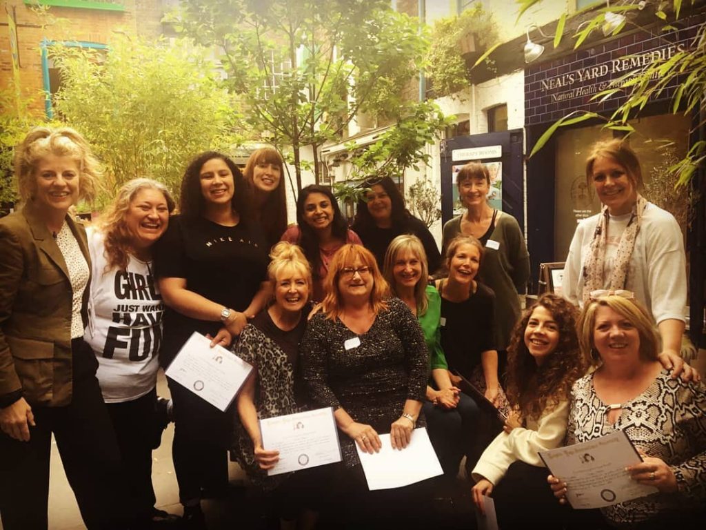 2018 04 26 Laughter Yoga Leaders at Neals Yard - Corporate Laughter Yoga Training & Workshop Specialists in the UK | Corporate Wellness & Workplace Wellbeing Programmes, Trainings & Workshops in London UK with Laughter Yoga Expert Lotte Mikkelsen
