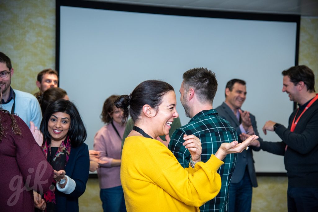 GIF London November 2019 05 - Corporate Laughter Yoga Training & Workshop Specialists in the UK | Corporate Wellness & Workplace Wellbeing Programmes, Trainings & Workshops in London UK with Laughter Yoga Expert Lotte Mikkelsen
