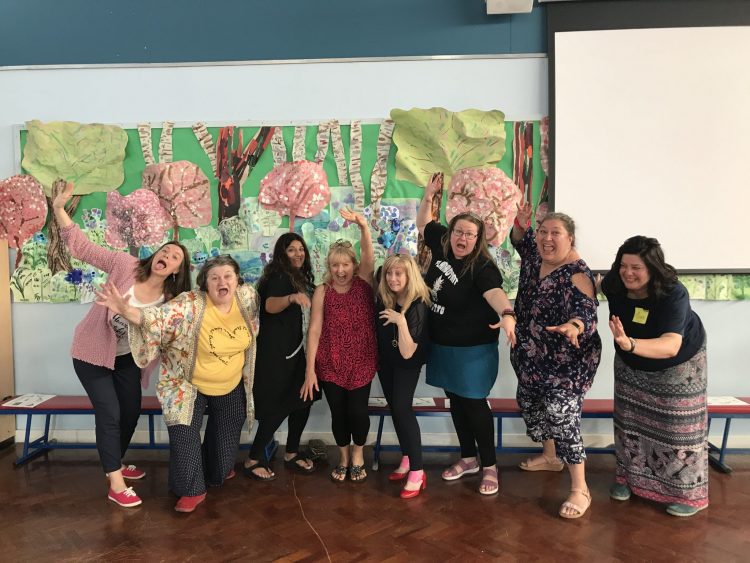 2019 06 01 Gibberish Poses scaled e1580570521519 - Corporate Laughter Yoga Training & Workshop Specialists in the UK | Corporate Wellness & Workplace Wellbeing Programmes, Trainings & Workshops in London UK with Laughter Yoga Expert Lotte Mikkelsen