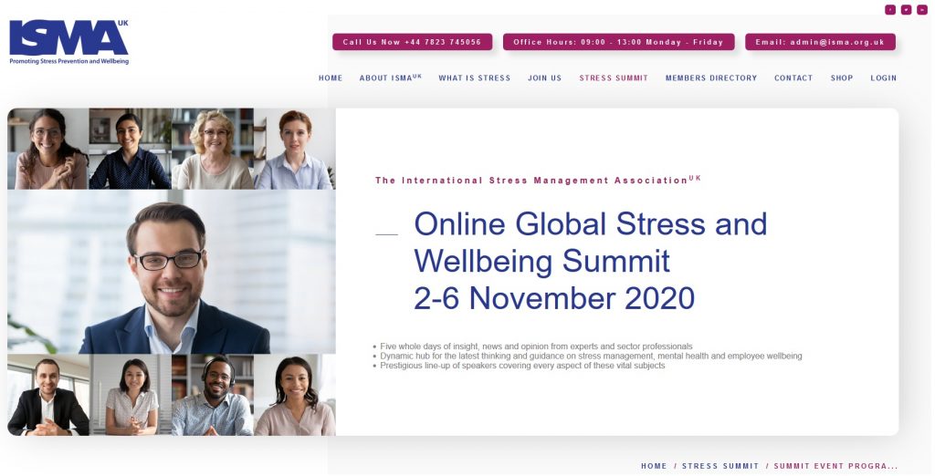 GLOBAL STRESS AND WELLBEING SUMMIT 2020 - Corporate Laughter Yoga Training & Workshop Specialists in the UK | Corporate Wellness & Workplace Wellbeing Programmes, Trainings & Workshops in London UK with Laughter Yoga Expert Lotte Mikkelsen