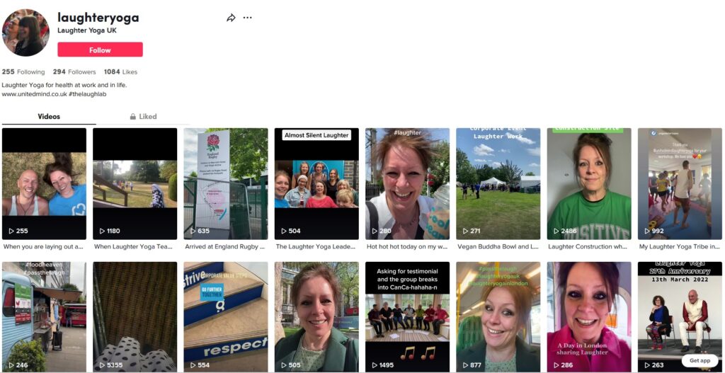 2022 Laughter Yoga UK on TikTok - Corporate Laughter Yoga Training & Workshop Specialists in the UK | Corporate Wellness & Workplace Wellbeing Programmes, Trainings & Workshops in London UK with Laughter Yoga Expert Lotte Mikkelsen